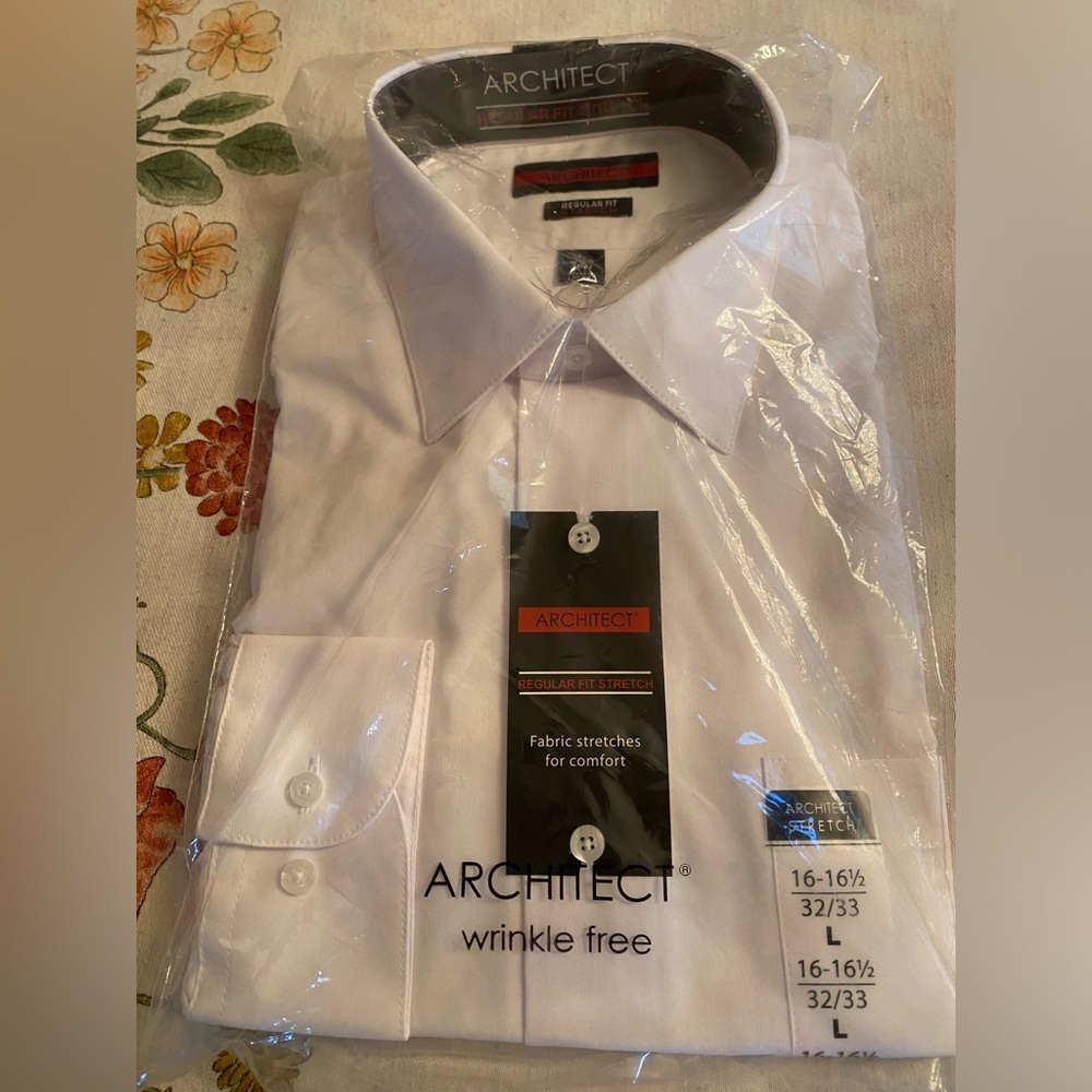 Architect NWT Long sleeve Dress Shirt - Size L (16-16.5)